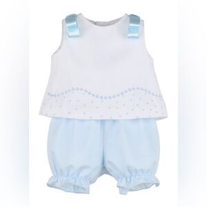 Luli & Me Baby Girls Pique Party Dots Bloomers Set in PINK